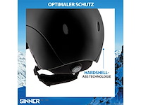 Sinner titan visor skihelm mat zwart maat 61 - afbeelding 3 van  3