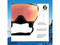 Sinner titan visor skihelm mat zwart maat 61 - afbeelding 3 van  4