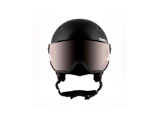 Sinner titan visor trans+ skihelm met vizier matte black - afbeelding 1 van  4