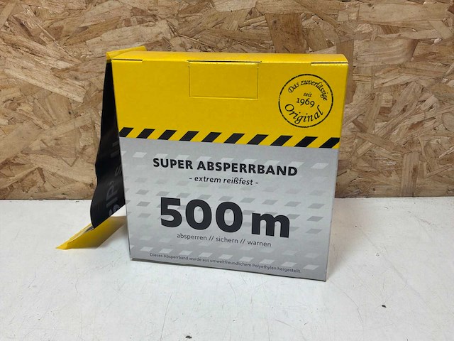 Sip’s united afzetlint geel/zwart 80mm x 500m (10x) - afbeelding 2 van  6