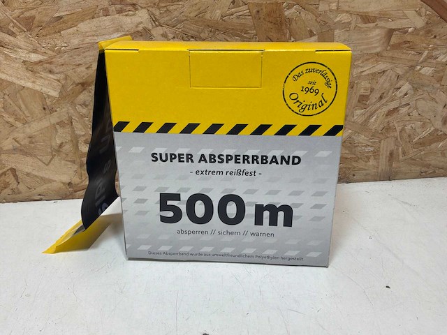 Sip’s united afzetlint geel/zwart 80mm x 500m (10x) - afbeelding 3 van  6
