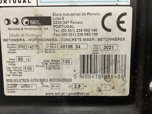 Sirl - 2021 - pro145td - betonmolen - afbeelding 8 van  8