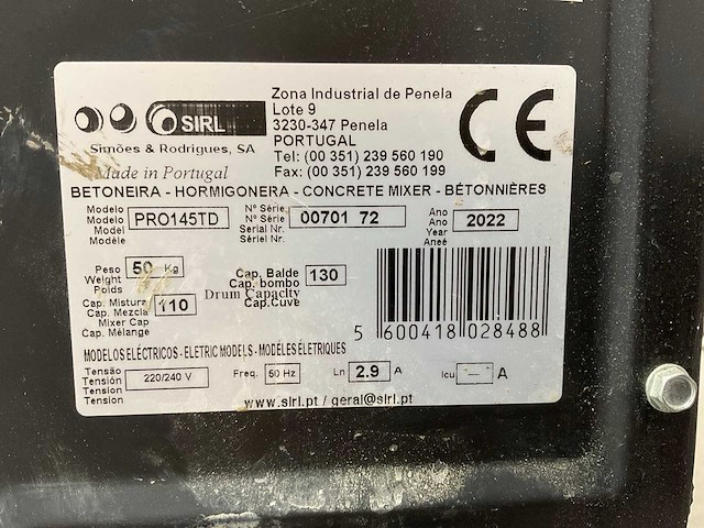 Sirl - 2022 - pro145td - betonmolen - afbeelding 8 van  8