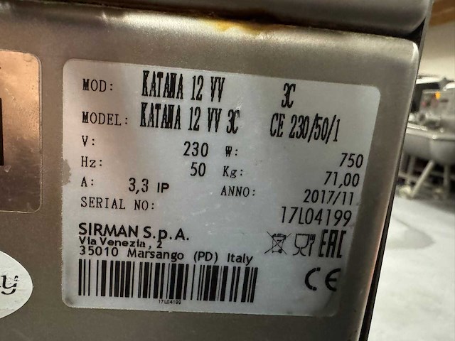 Sirmann - 2017 - katana 12 vv - snijmachine / cutter - afbeelding 2 van  2