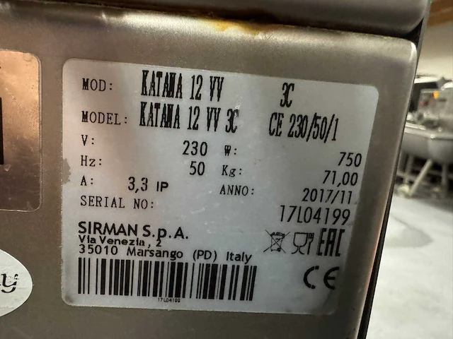 Sirmann - 2017 - katana 12 vv - snijmachine / cutter - afbeelding 7 van  7