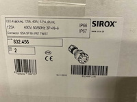 Sirox 400v 125a 5p 832.456 doos á 2 stuks cee-stekkers (4x) - afbeelding 2 van  3