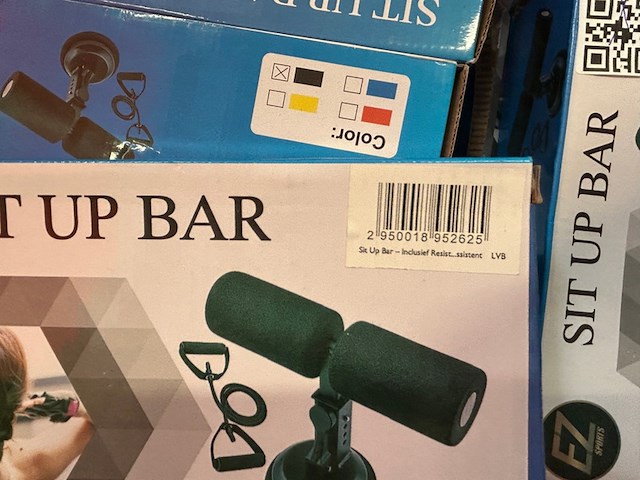 Sit up bar ez sports, zwart - afbeelding 4 van  5