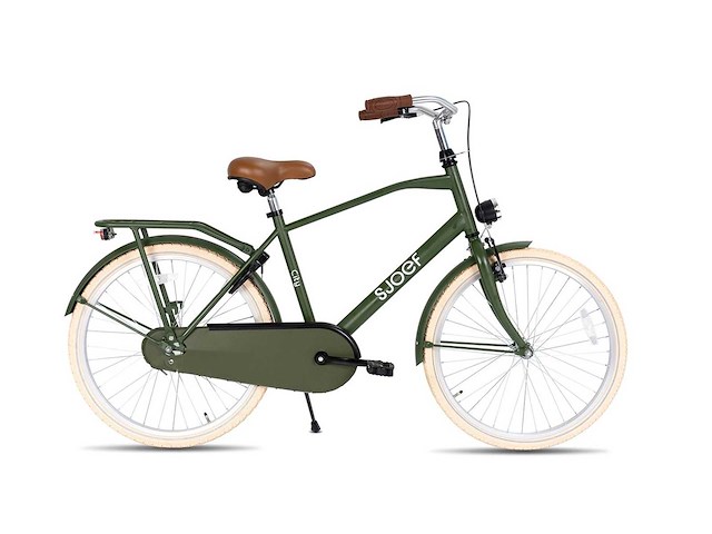 Sjoef - city jongensfiets 24 inch - army green - afbeelding 1 van  4