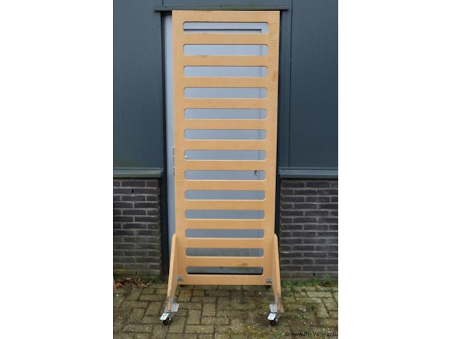 Sjorbanden slatwall rek op wielen - afbeelding 1 van  7