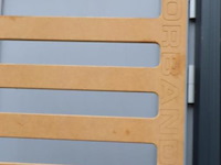 Sjorbanden slatwall rek op wielen - afbeelding 2 van  7