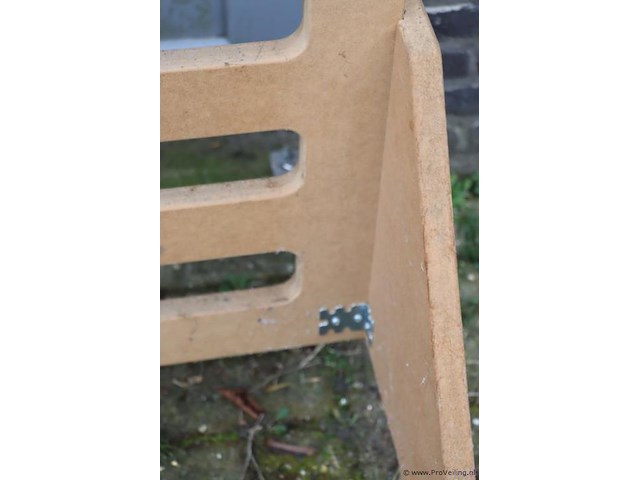 Sjorbanden slatwall rek op wielen - afbeelding 3 van  7