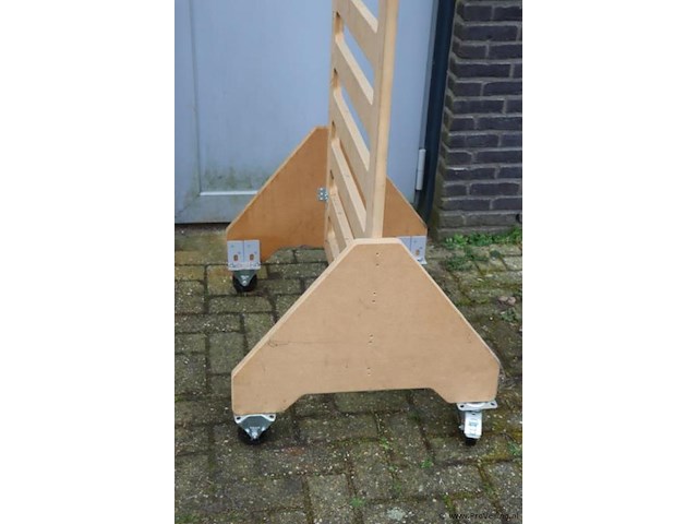 Sjorbranden slatwall rek op wielen - afbeelding 7 van  7