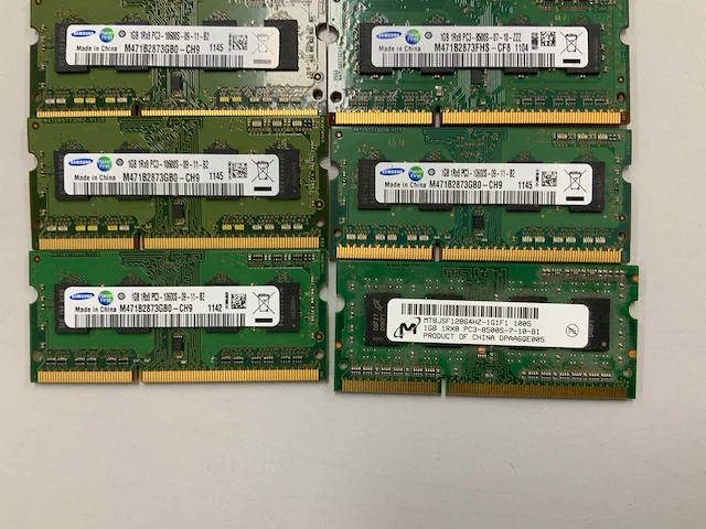 Sk hynix/samsung/micron technology 57gb(57x 1gb) ddr3 so-dimm pc3-10600s sticks - afbeelding 3 van  5