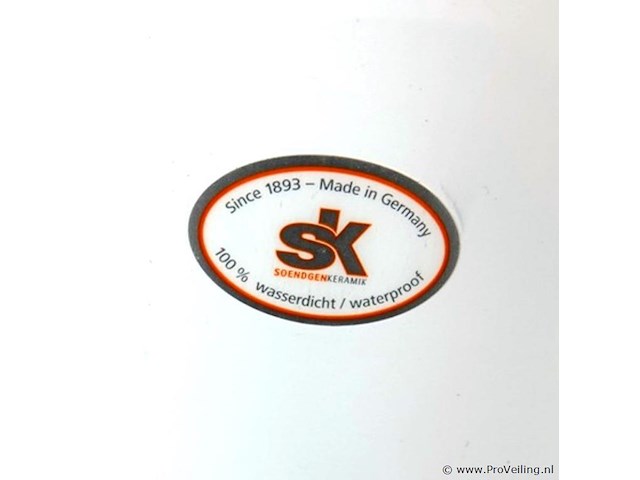 Sk witte keramische bloempot, model 2110 - afbeelding 3 van  5