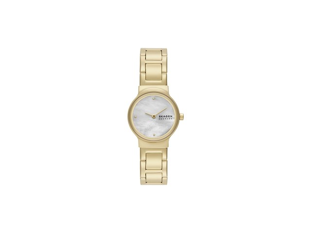 Skagen freja lille dames horloge 26 mm goudkleurig - afbeelding 1 van  5