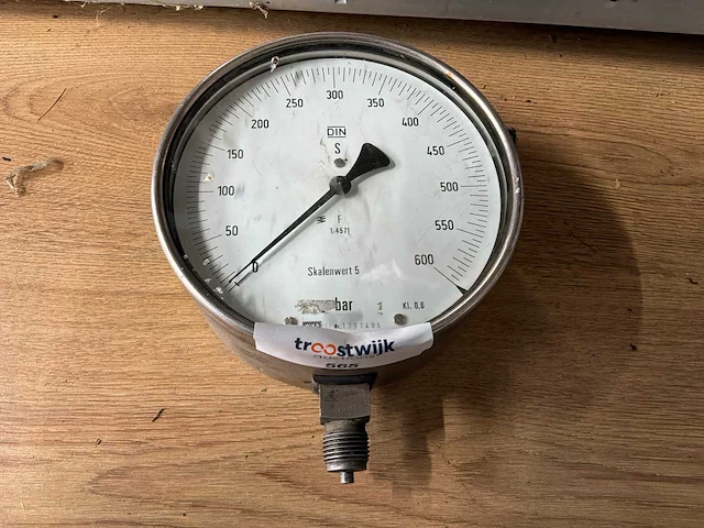 Skalenwert manometer tot 600bar - afbeelding 1 van  3