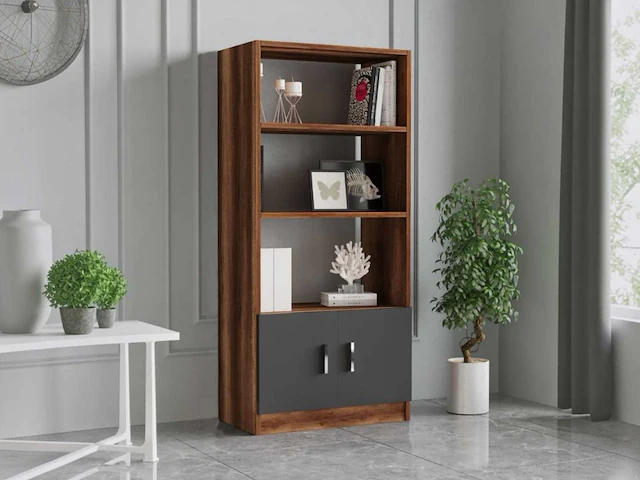 Skåne home - boekenkast - baroque/anthracite - 64 x 140 cm - afbeelding 2 van  3