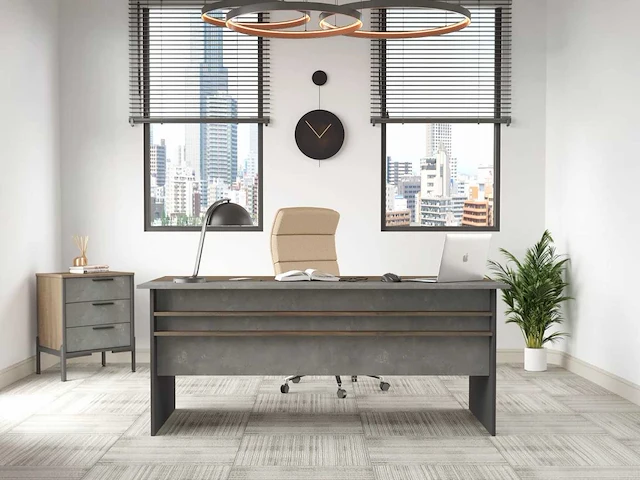 Skåne home - bureautafel - cura concrete - 180 x 90 cm - afbeelding 2 van  3