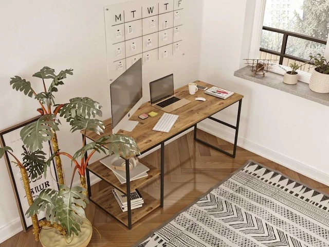 Skåne home - bureautafel - pine/zwart 160 x 60 cm - afbeelding 4 van  6