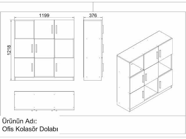 Skåne home - dressoir - baroque-anthracite - 120 x 120 cm - afbeelding 7 van  7