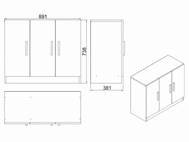 Skåne home - dressoir - baroque-anthracite - 90 x 74 cm - afbeelding 6 van  6