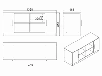 Skåne home - dressoir - baroque/anthracite - 140 x 46 cm - afbeelding 6 van  6