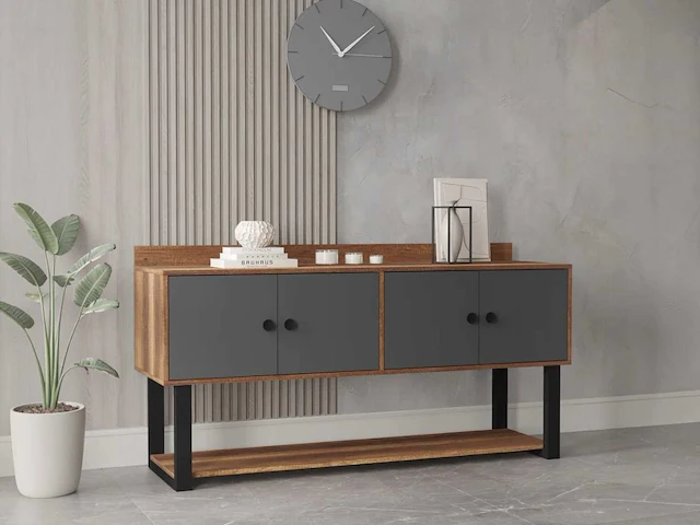 Skåne home - dressoir - baroque/anthracite - 180 x 54 cm - afbeelding 1 van  8