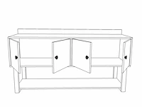 Skåne home - dressoir - baroque/anthracite - 180 x 54 cm - afbeelding 7 van  8