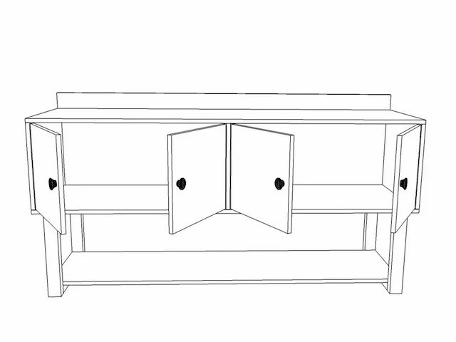 Skåne home - dressoir - baroque/anthracite - 180 x 54 cm - afbeelding 7 van  8