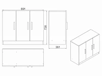 Skåne home - dressoir - baroque/anthracite - 90 x 74 cm - afbeelding 6 van  6