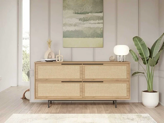 Skåne home - dressoir - sepet/jute - 160 x 44 x 74 cm - afbeelding 4 van  6