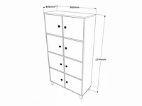 Skåne home - opbergkast - baroque-anthracite - 95 x 180 cm - afbeelding 5 van  6