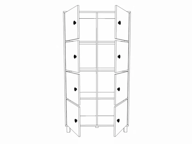 Skåne home - opbergkast - baroque/anthracite - 95 x 180 cm - afbeelding 6 van  6