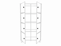 Skåne home - opbergkast - baroque/anthracite - 95 x 180 cm - afbeelding 6 van  6