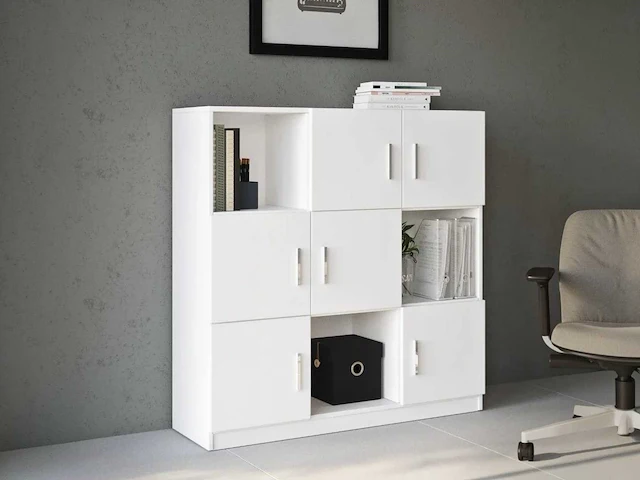 Skåne home - opbergkast - wit - 120 x 120 cm - afbeelding 1 van  6