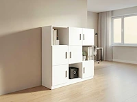 Skåne home - opbergkast - wit - 120 x 120 cm - afbeelding 5 van  6