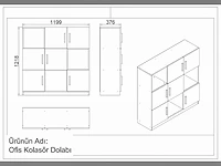 Skåne home - opbergkast - wit - 120 x 120 cm - afbeelding 6 van  6