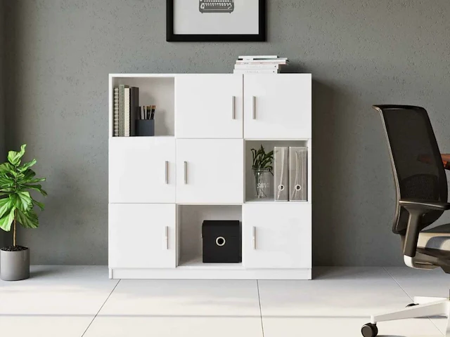 Skåne home - opbergkast - wit - 120 x 120 cm - afbeelding 2 van  6