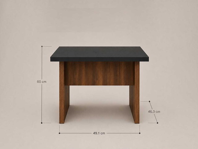 Skåne home - salontafel - baroque/anthracite 50 x 46 cm - afbeelding 4 van  4