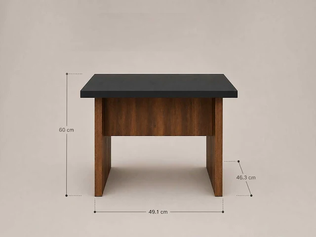 Skåne home - salontafel - baroque/anthracite 50 x 46 cm - afbeelding 4 van  4