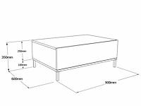 Skåne home - salontafel - felt/larex black - 90 x 60 cm - afbeelding 5 van  5