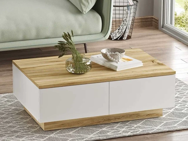 Skåne home - salontafel - felt/white - 90 x 60 cm - afbeelding 2 van  6