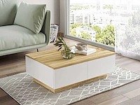 Skåne home - salontafel - felt/white - 90 x 60 cm - afbeelding 3 van  6