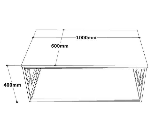 Skåne home - salontafel - goud/marmer look 100 x 60 cm - afbeelding 5 van  5