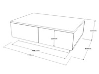 Skåne home - salontafel - grijs 90 x 60 cm - afbeelding 6 van  8