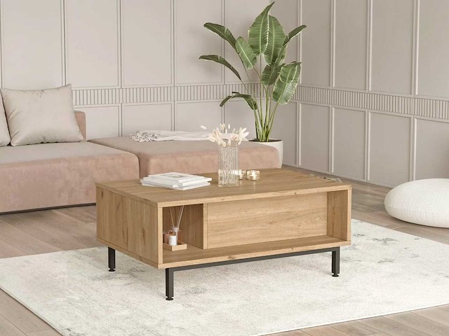 Skåne home - salontafel - sepet/jute 90 x 60 cm - afbeelding 3 van  6
