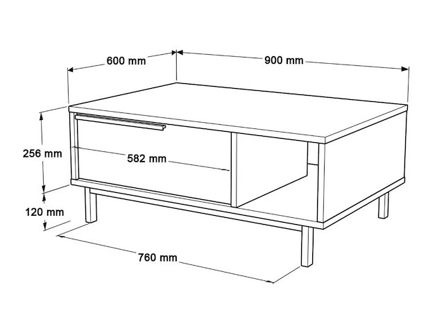 Skåne home - salontafel - sepet/jute 90 x 60 cm - afbeelding 6 van  6