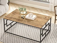 Skåne home - salontafel - zwart/atlantic pine - 100 x 60 cm - afbeelding 3 van  6