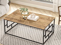 Skåne home - salontafel - zwart/atlantic pine 100 x 60 cm - afbeelding 3 van  6