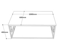 Skåne home - salontafel goud/wit 100 x 60 cm - afbeelding 5 van  5